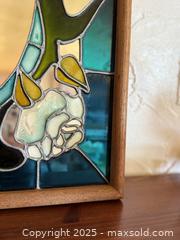 MaxSold Auction: Vintage Large ArtGlas Wood Framed Framed Stained Glass Mirror #2 - San Francisco (California, USA) SELLER MANAGED Estate Sale Online Auction - Kenwood Way