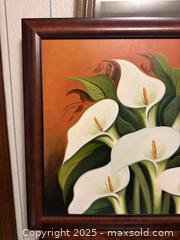 MaxSold Auction: Vintage LARGE Calla Lily Painting. Beautiful Statement Piece! - San Francisco (California, USA) SELLER MANAGED Estate Sale Online Auction - Kenwood Way