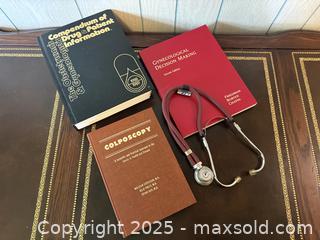 MaxSold Auction: Vintage Medical Gynecology & Colonoscopy Books & Stethoscope - San Francisco (California, USA) SELLER MANAGED Estate Sale Online Auction - Kenwood Way