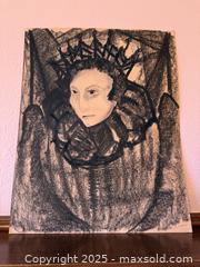 MaxSold Auction: Vintage Original Striking Charcoal Portrait  - San Francisco (California, USA) SELLER MANAGED Estate Sale Online Auction - Kenwood Way