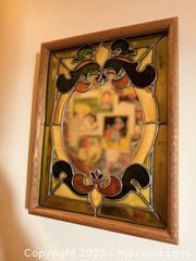 MaxSold Auction: Vintage Small ArtGlas Wood Framed Framed Stained Glass Mirror - San Francisco (California, USA) SELLER MANAGED Estate Sale Online Auction - Kenwood Way