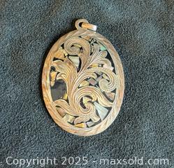 MaxSold Auction: Vintage Sterling Silver Overlay Flower Pendant With Abalone Inlay - San Francisco (California, USA) SELLER MANAGED Estate Sale Online Auction - Kenwood Way