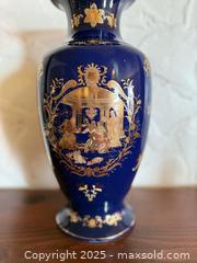 MaxSold Auction: Vintage Victorian Scene Fine Porcelain Cobalt Blue & Gold Vase - San Francisco (California, USA) SELLER MANAGED Estate Sale Online Auction - Kenwood Way