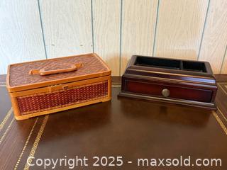 MaxSold Auction: Vintage Wicker & Wooden Jewlery Boxes - San Francisco (California, USA) SELLER MANAGED Estate Sale Online Auction - Kenwood Way