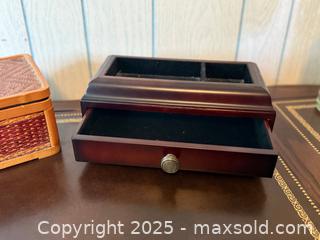MaxSold Auction: Vintage Wicker & Wooden Jewlery Boxes - San Francisco (California, USA) SELLER MANAGED Estate Sale Online Auction - Kenwood Way