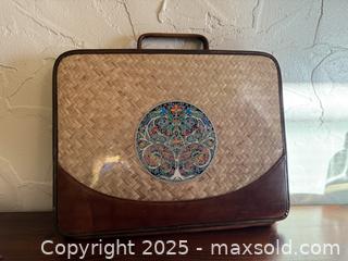 MaxSold Auction: Vintage Woven Wicker & Leather Briefcase - San Francisco (California, USA) SELLER MANAGED Estate Sale Online Auction - Kenwood Way