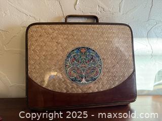 MaxSold Auction: Vintage Woven Wicker & Leather Briefcase - San Francisco (California, USA) SELLER MANAGED Estate Sale Online Auction - Kenwood Way