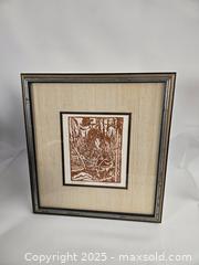 MaxSold Auction: Framed Signed Print: J.E.H. MacDonald "Beaver Pond" Relief Print - Toronto (Ontario, Canada) PARTNER MANAGED Downsizing Online Auction - Research Road (STORAGE)