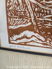 MaxSold Auction: Framed Signed Print: J.E.H. MacDonald "Beaver Pond" Relief Print - Toronto (Ontario, Canada) PARTNER MANAGED Downsizing Online Auction - Research Road (STORAGE)