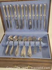 MaxSold Auction: Henckels 55-Piece Stainless Steel Flatware Set Leaf/Swirl Handles - Toronto (Ontario, Canada) PARTNER MANAGED Downsizing Online Auction - Research Road (STORAGE)