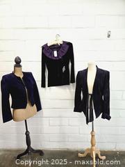 MaxSold Auction: Lot of 2 Suede Jackets and Velvet Top — Danier & Laura Petites - Toronto (Ontario, Canada) PARTNER MANAGED Downsizing Online Auction - Research Road (STORAGE)