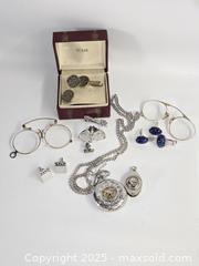 MaxSold Auction: Lot of Men's Vintage Accessories: Pocket Watch, Cufflinks, Tie Bars - Toronto (Ontario, Canada) PARTNER MANAGED Downsizing Online Auction - Research Road (STORAGE)