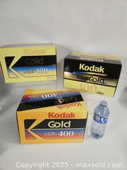 MaxSold Auction: Promotional Kodak 35mm Film Lot — Gold Ultra 400 & Royal Gold 100 (3 boxes) - Toronto (Ontario, Canada) PARTNER MANAGED Downsizing Online Auction - Research Road (STORAGE)