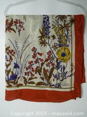MaxSold Auction: Valentino Vintage Floral Silk-Blend Scarf, Ivory with Red Border - Toronto (Ontario, Canada) PARTNER MANAGED Downsizing Online Auction - Research Road (STORAGE)