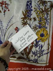 MaxSold Auction: Valentino Vintage Floral Silk-Blend Scarf, Ivory with Red Border - Toronto (Ontario, Canada) PARTNER MANAGED Downsizing Online Auction - Research Road (STORAGE)
