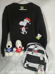 MaxSold Auction: Vans x Peanuts Sherpa Sweater with Backpack & Plush Keychain - Toronto (Ontario, Canada) PARTNER MANAGED Downsizing Online Auction - Research Road (STORAGE)