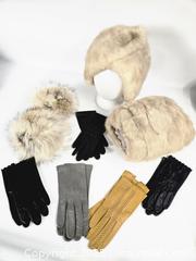 MaxSold Auction: Vintage Mink Fur Hats, Pom-Poms & Leather Gloves Set - Toronto (Ontario, Canada) PARTNER MANAGED Downsizing Online Auction - Research Road (STORAGE)