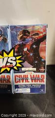 MaxSold Auction: Avengers captain America iron man Civil War sealed foil puzzle - Toronto (Ontario, Canada) SELLER MANAGED Reseller Online Auction - Falstaff Avenue (CONDO)