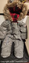 MaxSold Auction: Canadiana hooded snow suit 6 - 12 months, gray with red plaid interior. - Toronto (Ontario, Canada) SELLER MANAGED Reseller Online Auction - Falstaff Avenue (CONDO)