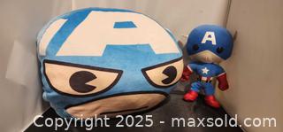 MaxSold Auction: Captain America mini plush + miniso head pillow - Toronto (Ontario, Canada) SELLER MANAGED Reseller Online Auction - Falstaff Avenue (CONDO)