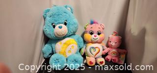 MaxSold Auction: Care Bears Wish Bear Plush w Yellow Shooting Star + Togetherness Rainbow Heart + mini - Toronto (Ontario, Canada) SELLER MANAGED Reseller Online Auction - Falstaff Avenue (CONDO)