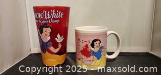 MaxSold Auction: Disney Snow white mug and tall glass  - Toronto (Ontario, Canada) SELLER MANAGED Reseller Online Auction - Falstaff Avenue (CONDO)