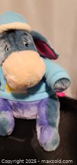 MaxSold Auction: Eeyore Snowman Sweater Hat & Scarf Blue & White Plush Disney Store Exclusive - Toronto (Ontario, Canada) SELLER MANAGED Reseller Online Auction - Falstaff Avenue (CONDO)