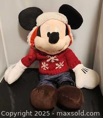 MaxSold Auction: Mickey mouse winter holiday dressed Disney Store plush - Toronto (Ontario, Canada) SELLER MANAGED Reseller Online Auction - Falstaff Avenue (CONDO)