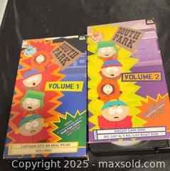 MaxSold Auction: South Park Volumes 1-2 (VHS) Rhino Comedy Central  - Toronto (Ontario, Canada) SELLER MANAGED Reseller Online Auction - Falstaff Avenue (CONDO)
