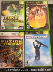 MaxSold Auction: Xbox original game titles: fusion frenzy, amped, tennis top spin - Toronto (Ontario, Canada) SELLER MANAGED Reseller Online Auction - Falstaff Avenue (CONDO)