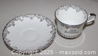 MaxSold Auction: 25th Anniversary Royal Stafford Cup & Saucer set– Bone China England - Kingston (Ontario, Canada) SELLER MANAGED Downsizing Online Auction - Crossfield Avenue