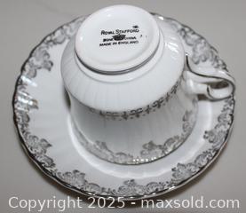 MaxSold Auction: 25th Anniversary Royal Stafford Cup & Saucer set– Bone China England - Kingston (Ontario, Canada) SELLER MANAGED Downsizing Online Auction - Crossfield Avenue