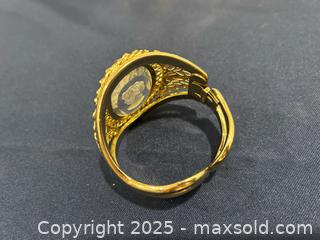 MaxSold Auction: Vintage Signed Whiting & Davis GoldTone Intaglio Cameo Clamper Hinged Bracelet - Kingston (Ontario, Canada) SELLER MANAGED Downsizing Online Auction - Crossfield Avenue