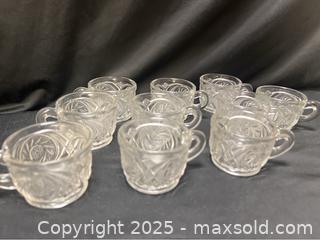 MaxSold Auction: 9 Vintage Pinwheel Pressed Glass Punch Cups - Campbell (California, USA) SELLER MANAGED Downsizing Online Auction - Dell Avenue