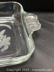 MaxSold Auction: Vintage-Dish-Rectangular-Frosted-Flowers-Sectional-Serving Ware-Glassware-Handles - Campbell (California, USA) SELLER MANAGED Downsizing Online Auction - Dell Avenue