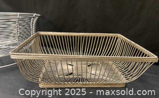 MaxSold Auction: Vintage Wire Baskets – Decorative Pair - Campbell (California, USA) SELLER MANAGED Downsizing Online Auction - Dell Avenue