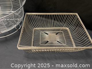 MaxSold Auction: Vintage Wire Baskets – Decorative Pair - Campbell (California, USA) SELLER MANAGED Downsizing Online Auction - Dell Avenue