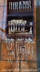 MaxSold Auction: Vintage Wallace Sterling Flatware in Wooden Box  - Los Angeles (California, USA) Estate Sale Online Auction - La Castana Drive