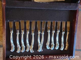 MaxSold Auction: Vintage Wallace Sterling Flatware in Wooden Box  - Los Angeles (California, USA) Estate Sale Online Auction - La Castana Drive