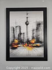 MaxSold Auction: Elena Vaisman – “City in Motion” – Original Mixed Media on Textured Art Paper – 18" x 24" (2025) - Brantford (Ontario, Canada) SELLER MANAGED Downsizing Online Auction - Harriett Street