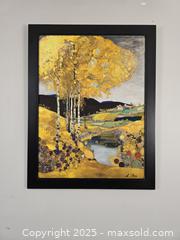 MaxSold Auction: Elena Vaisman – “Echoes of Autumn” – Original Mixed Media on Textured Art Paper – 18" x 24" (2025) - Brantford (Ontario, Canada) SELLER MANAGED Downsizing Online Auction - Harriett Street