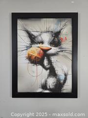 MaxSold Auction: Elena Vaisman – “Playful Paws” – Original Mixed Media on Textured Art Paper – 18" x 24" (2025) - Brantford (Ontario, Canada) SELLER MANAGED Downsizing Online Auction - Harriett Street