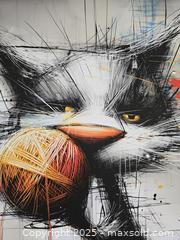 MaxSold Auction: Elena Vaisman – “Playful Paws” – Original Mixed Media on Textured Art Paper – 18" x 24" (2025) - Brantford (Ontario, Canada) SELLER MANAGED Downsizing Online Auction - Harriett Street