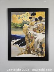 MaxSold Auction: Elena Vaisman – “The Golden Passage” – Original Mixed Media on Textured Art Paper – 18" x 24" (2025) - Brantford (Ontario, Canada) SELLER MANAGED Downsizing Online Auction - Harriett Street