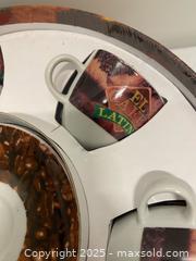 MaxSold Auction: 6-Piece Espresso Cup & Saucer Set in Decorative Coffee Tin - Vancouver (British Columbia, Canada) SELLER MANAGED Reseller Online Auction - East 7th Avenue (STORAGE)