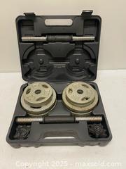 MaxSold Auction: Adjustable Dumbbell Weight Set with Case - Vancouver (British Columbia, Canada) SELLER MANAGED Reseller Online Auction - East 7th Avenue (STORAGE)