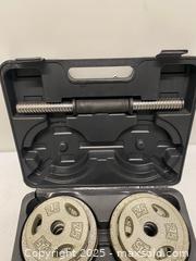 MaxSold Auction: Adjustable Dumbbell Weight Set with Case - Vancouver (British Columbia, Canada) SELLER MANAGED Reseller Online Auction - East 7th Avenue (STORAGE)