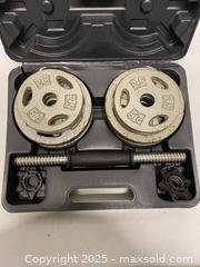 MaxSold Auction: Adjustable Dumbbell Weight Set with Case - Vancouver (British Columbia, Canada) SELLER MANAGED Reseller Online Auction - East 7th Avenue (STORAGE)