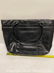 MaxSold Auction: Black Croc-Embossed Tote Bag - Vancouver (British Columbia, Canada) SELLER MANAGED Reseller Online Auction - East 7th Avenue (STORAGE)