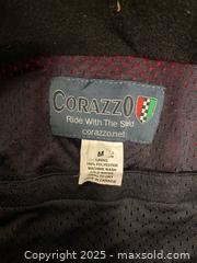 MaxSold Auction: Corazzo Red Motorcycle Riding Jacket w/ Reflective Stripes – Size M – Made in Canada - Vancouver (British Columbia, Canada) SELLER MANAGED Reseller Online Auction - East 7th Avenue (STORAGE)